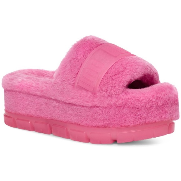 UGG Shoes - New UGG Fluffita Carnation Clear Sandals Slippers Slides - Women’s Size 10